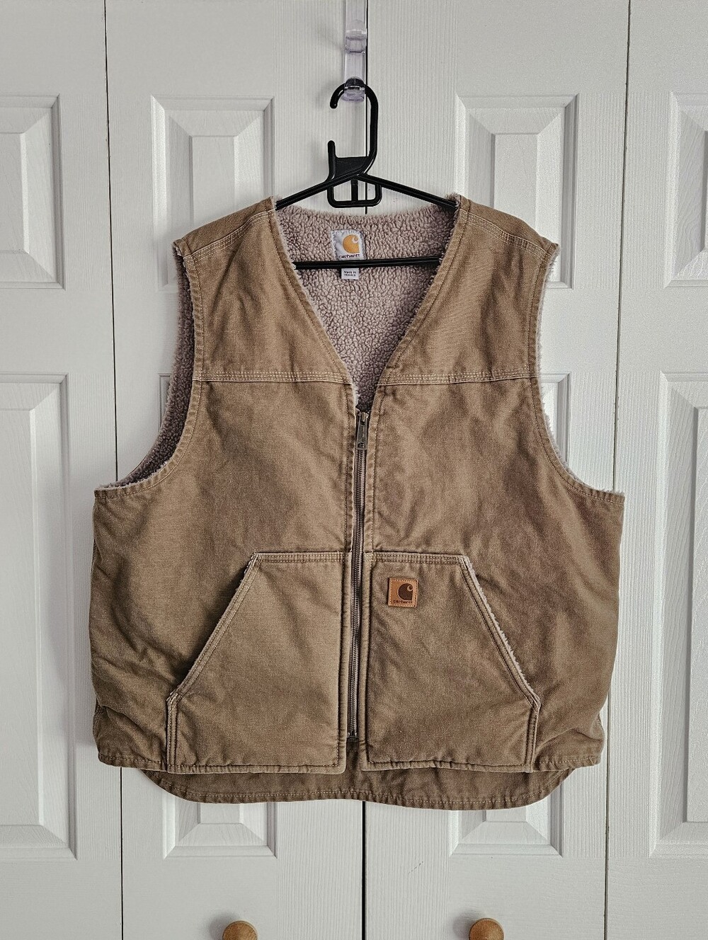 Carhartt Brown/Tan Sherpa-Lined Vest